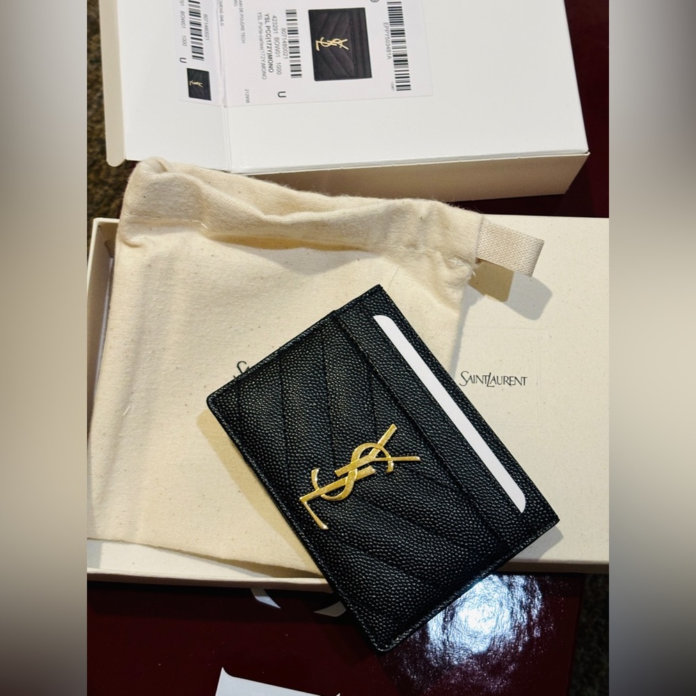 New authentic saint laurent card holder